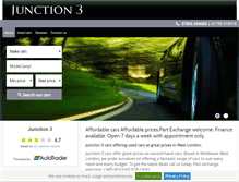 Tablet Screenshot of junction3cars.co.uk